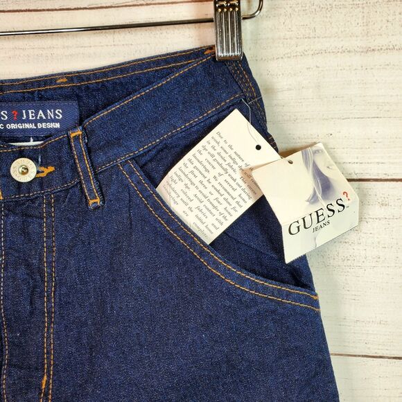 Vintage Guess Y2K Giselle Carpenter Denim Pants Women's Size 27 NWT - Picture 3 of 9